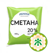 Сметана Молокія 20% плівка 370г